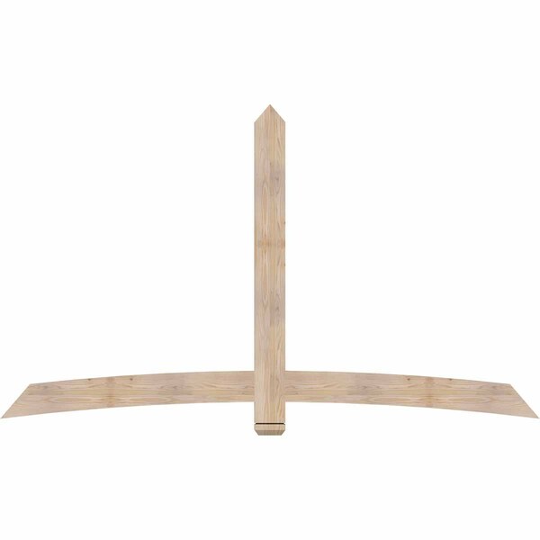 Ekena Millwork Bellingham Smooth Timber Gable Bracket, Douglas Fir, 96"W x 56"H x 1 1/2"D x 5 1/2"F, 14/12 Pitch GBW096X56X0206BEL00SDF - main